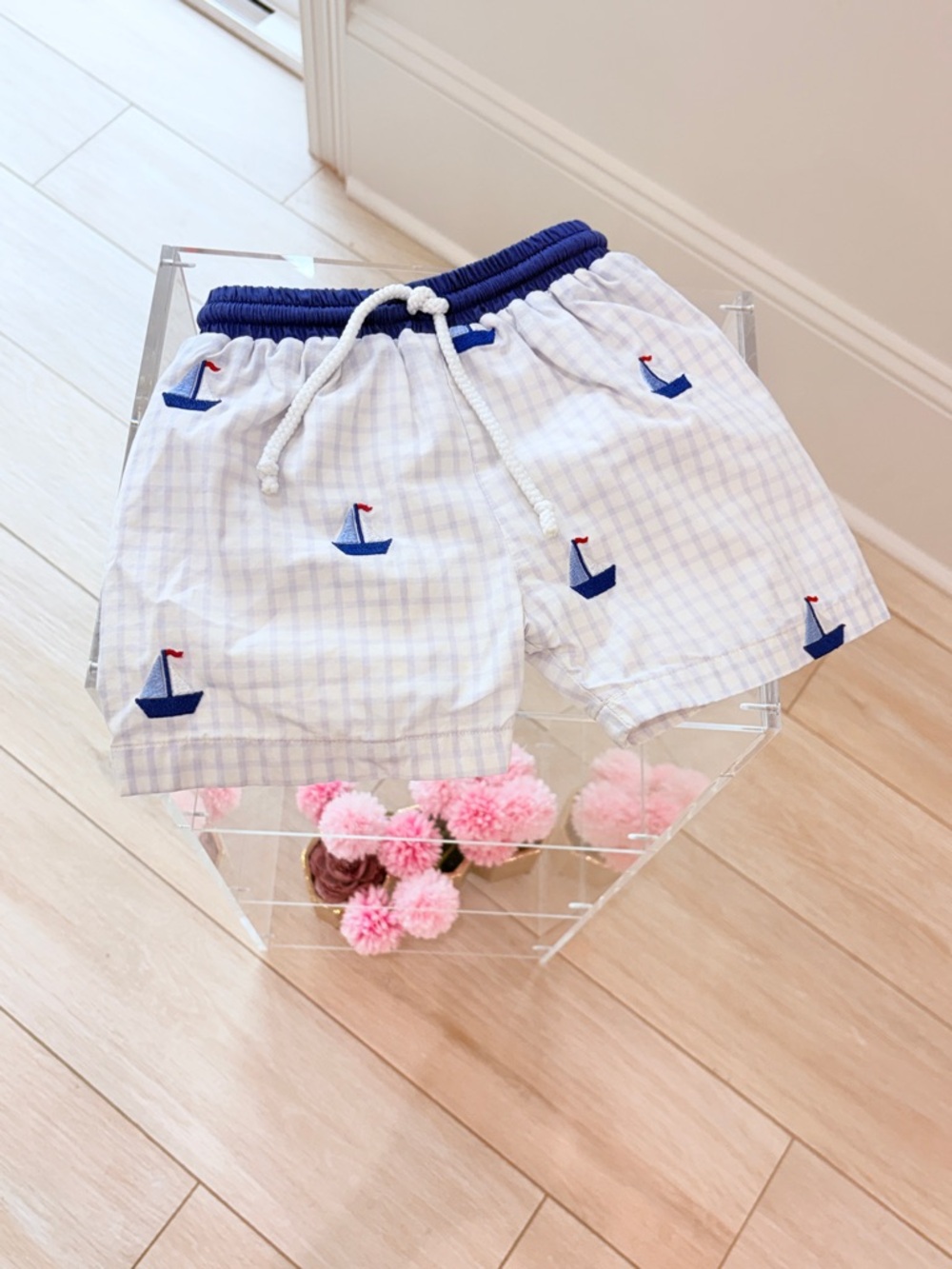 Cecil & Lou Sailboat Swim Trunks